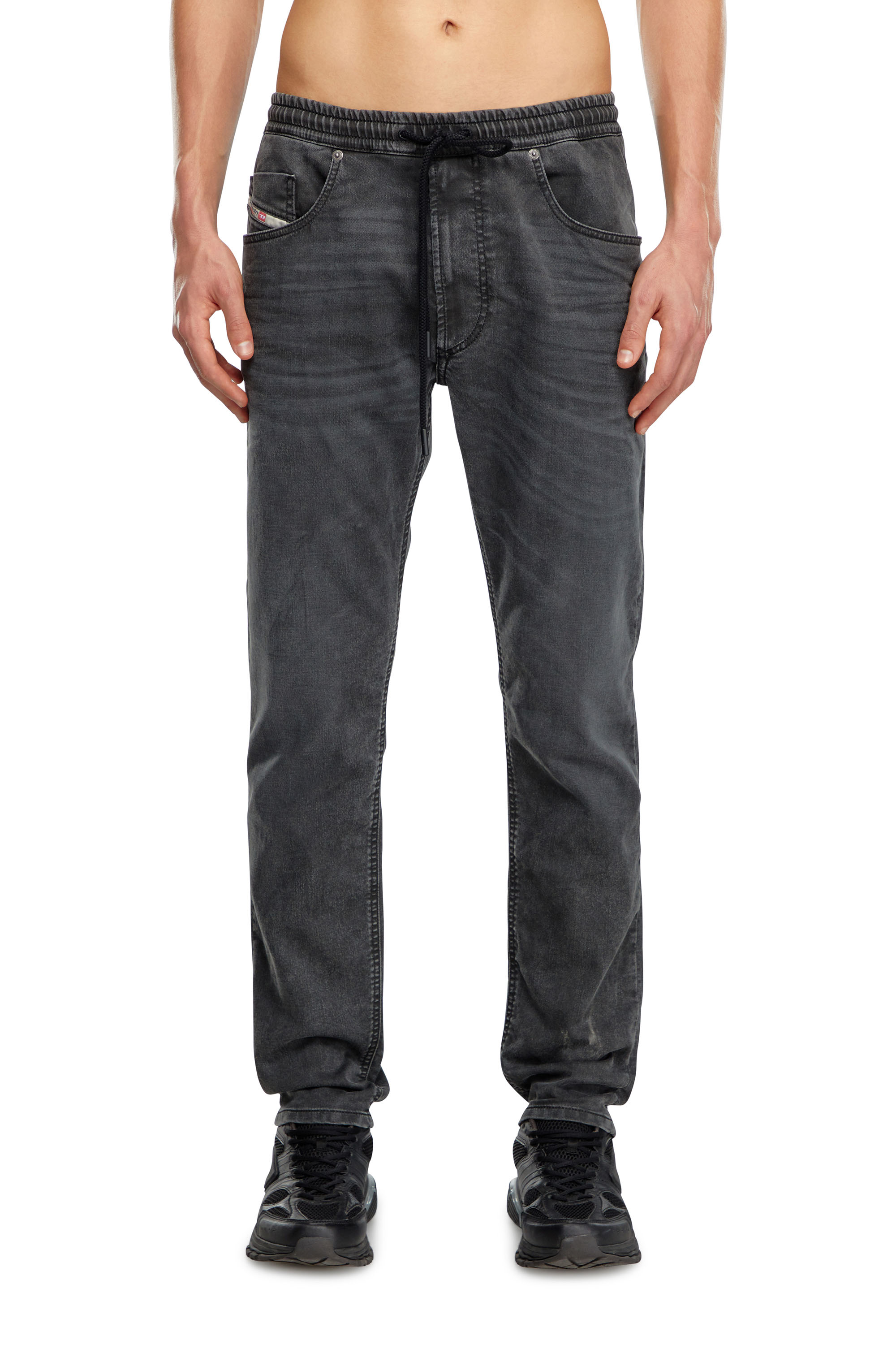 Diesel - Regular 2030 D-Krooley Joggjeans - Jeans - Man - Black