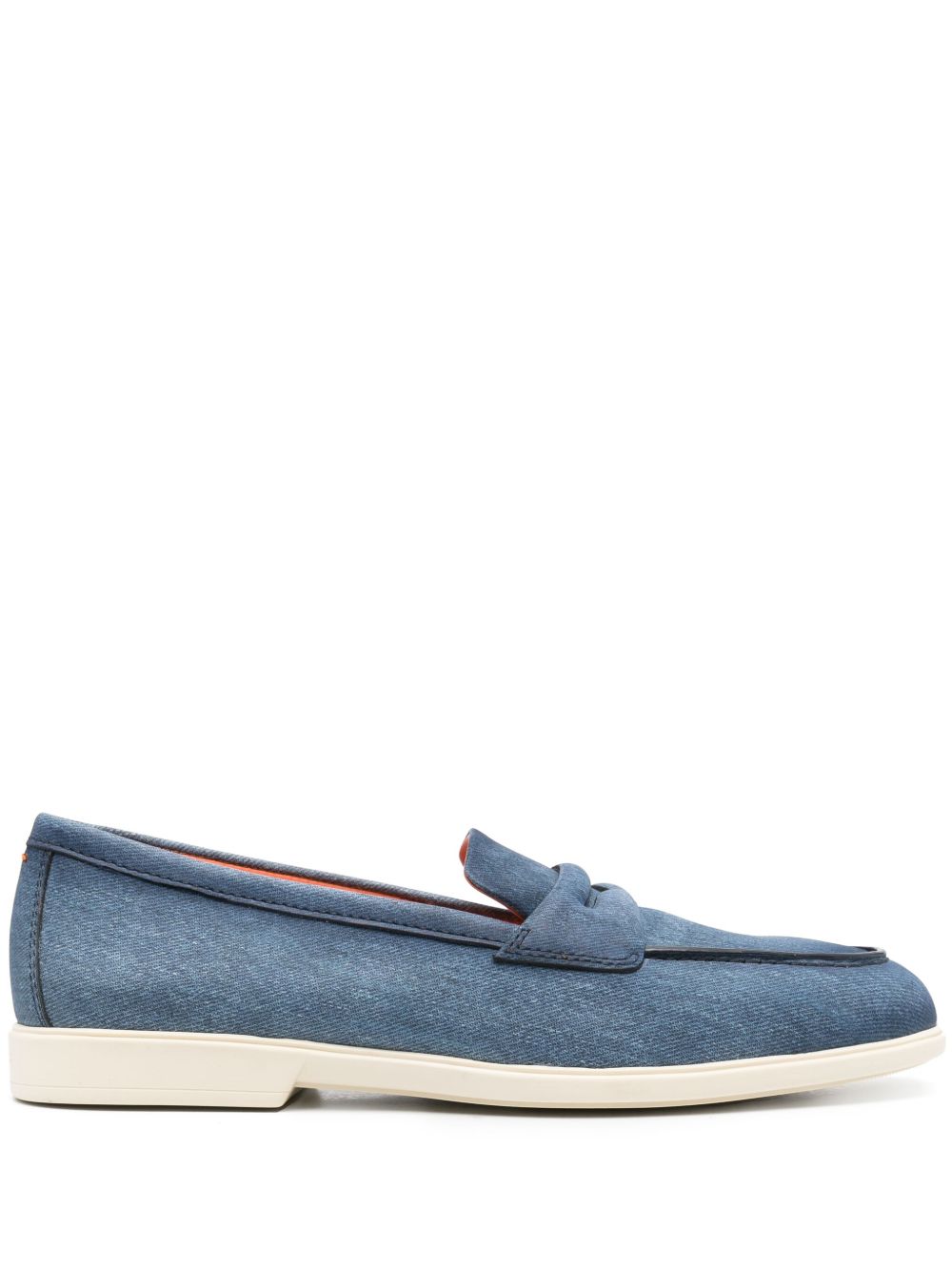 Santoni Malibu 皮质乐福鞋 - 蓝色