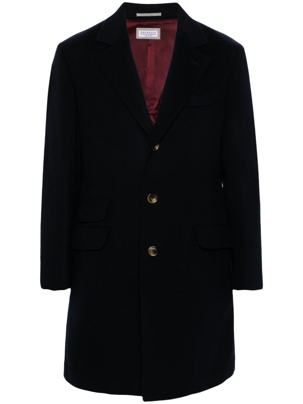 Brunello Cucinelli 单排扣外套 - 蓝色