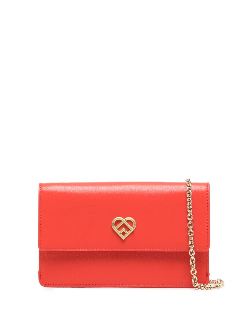 Furla logo缀饰单肩包 - 橘色