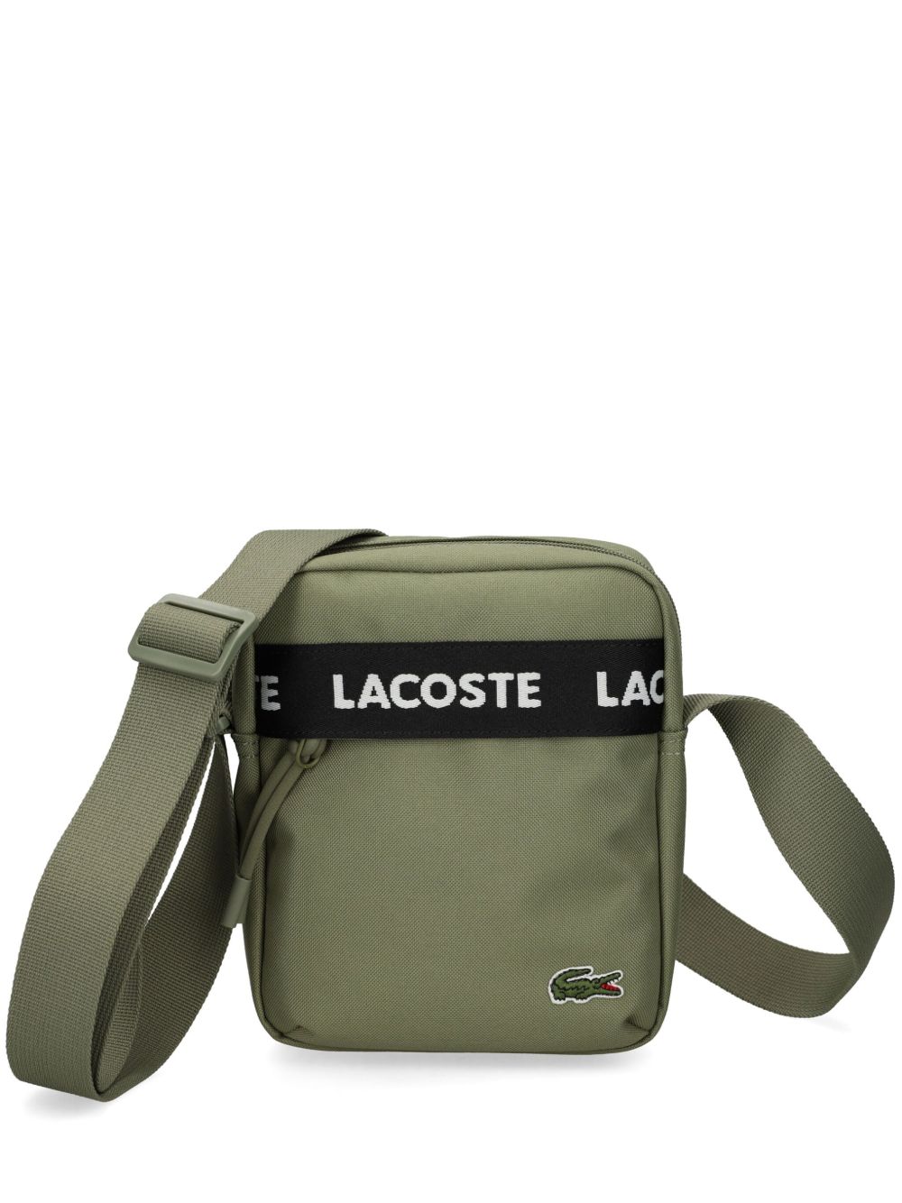 Lacoste logo单肩包 - 绿色