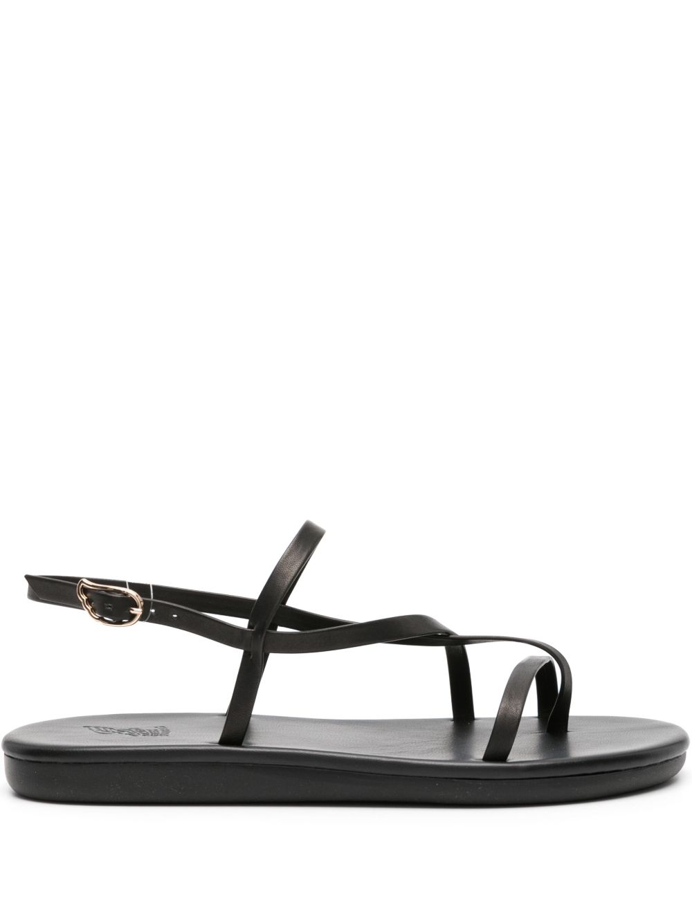 Ancient Greek Sandals Alethea 平底皮质凉鞋 - 黑色