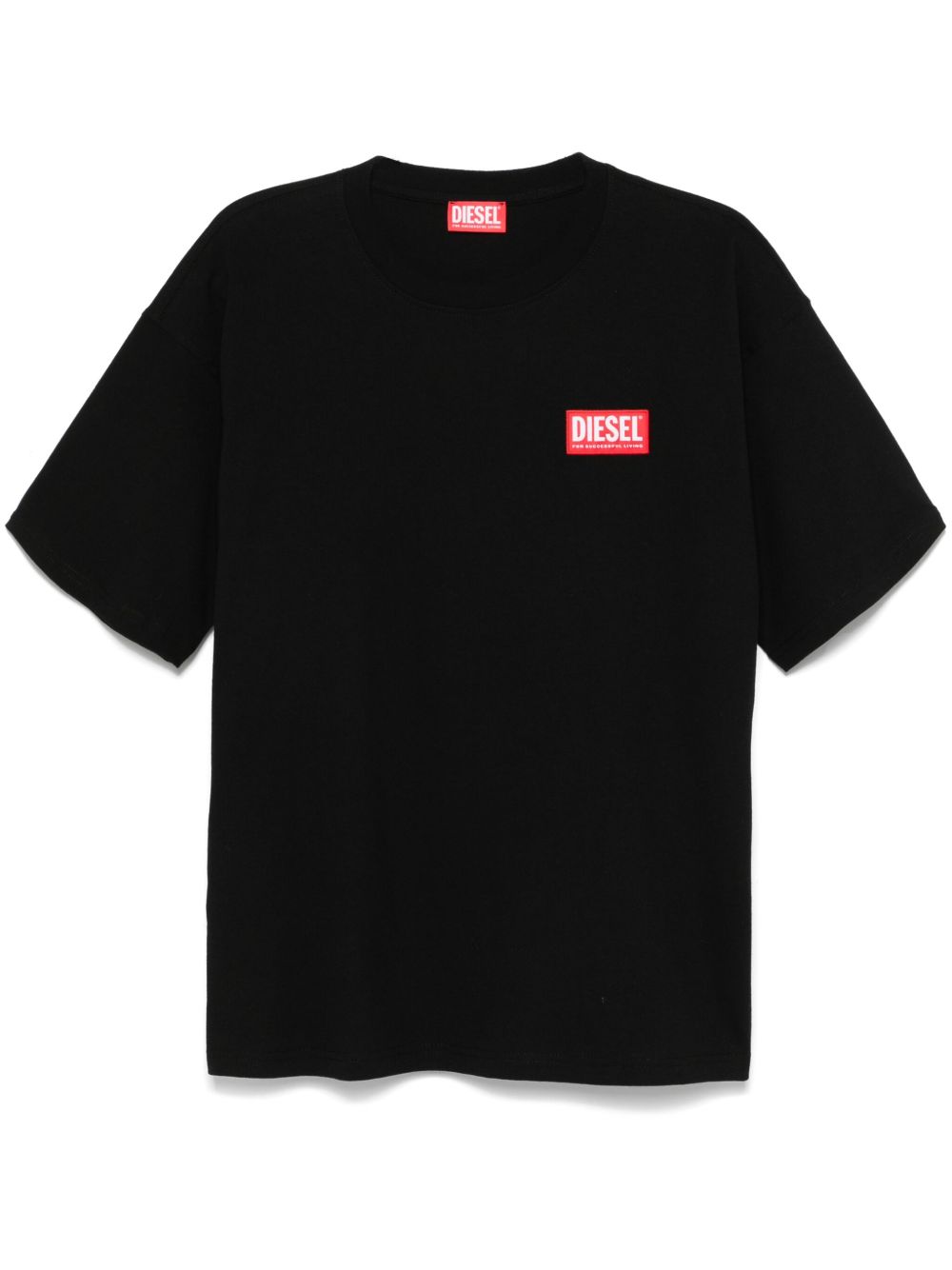 Diesel appliqué T-shirt - 黑色