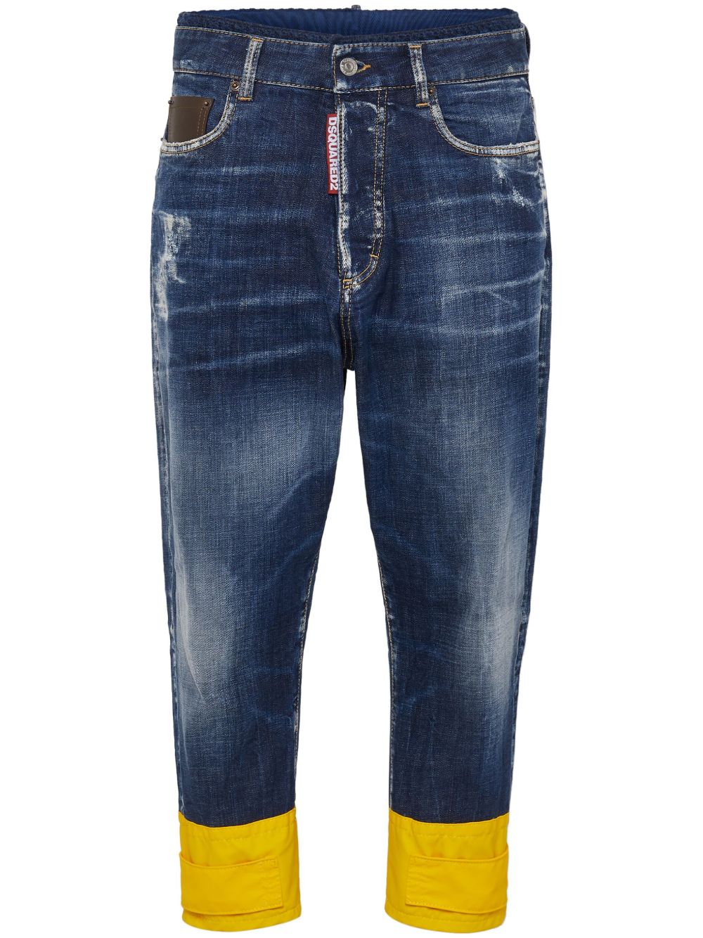 DSQUARED2 石洗效果修身牛仔裤 - 蓝色