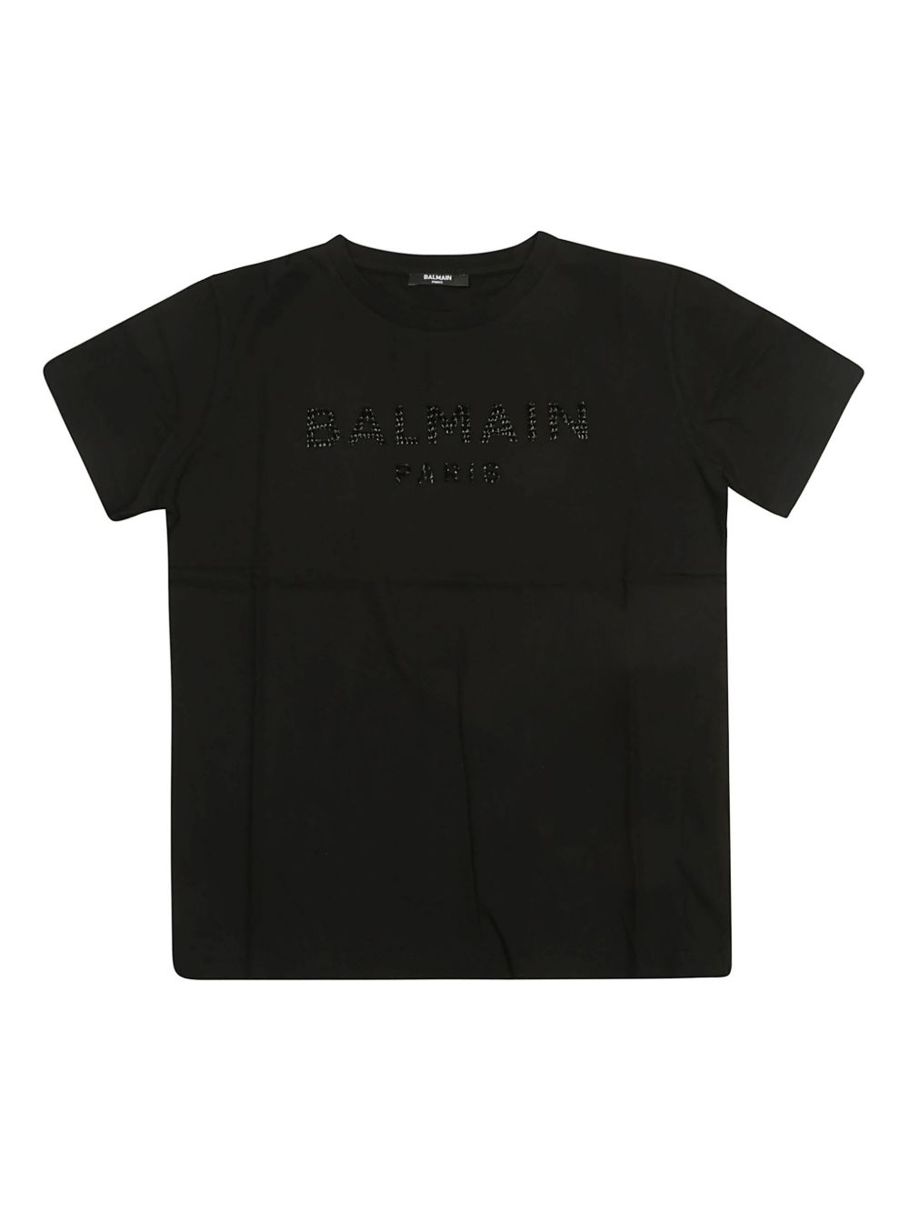 Balmain Kids logo字母棉T恤 - 黑色