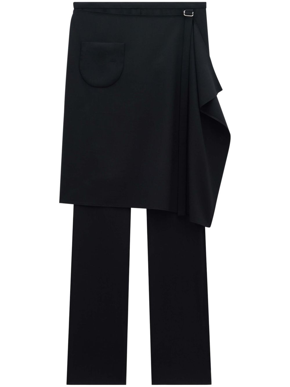 Courrèges Overskirt 羊毛西裤 - 黑色