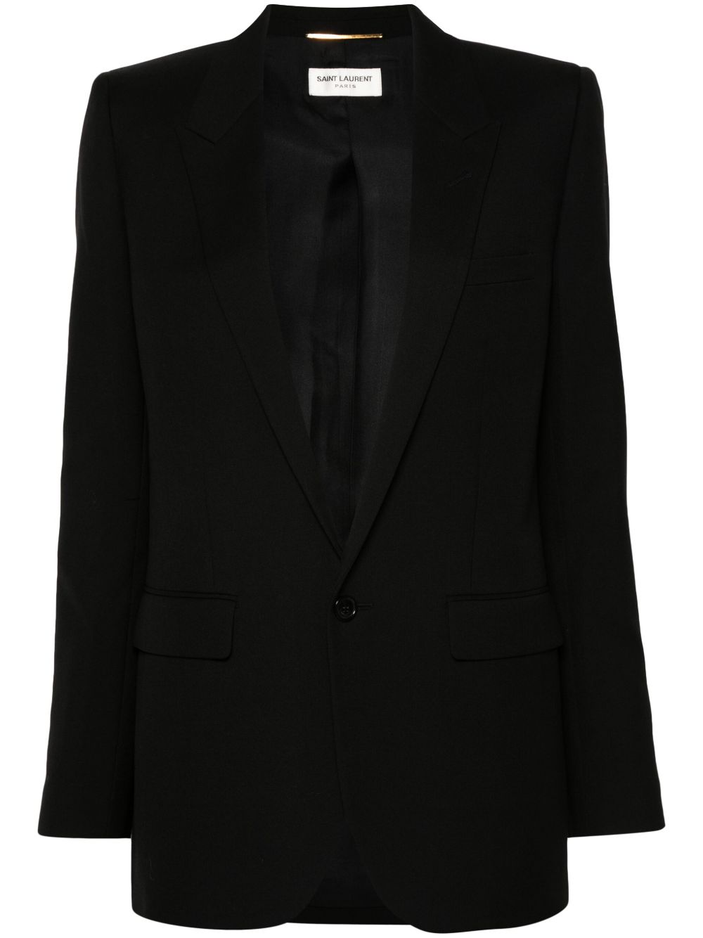 Saint Laurent 羊毛西装夹克 - 黑色