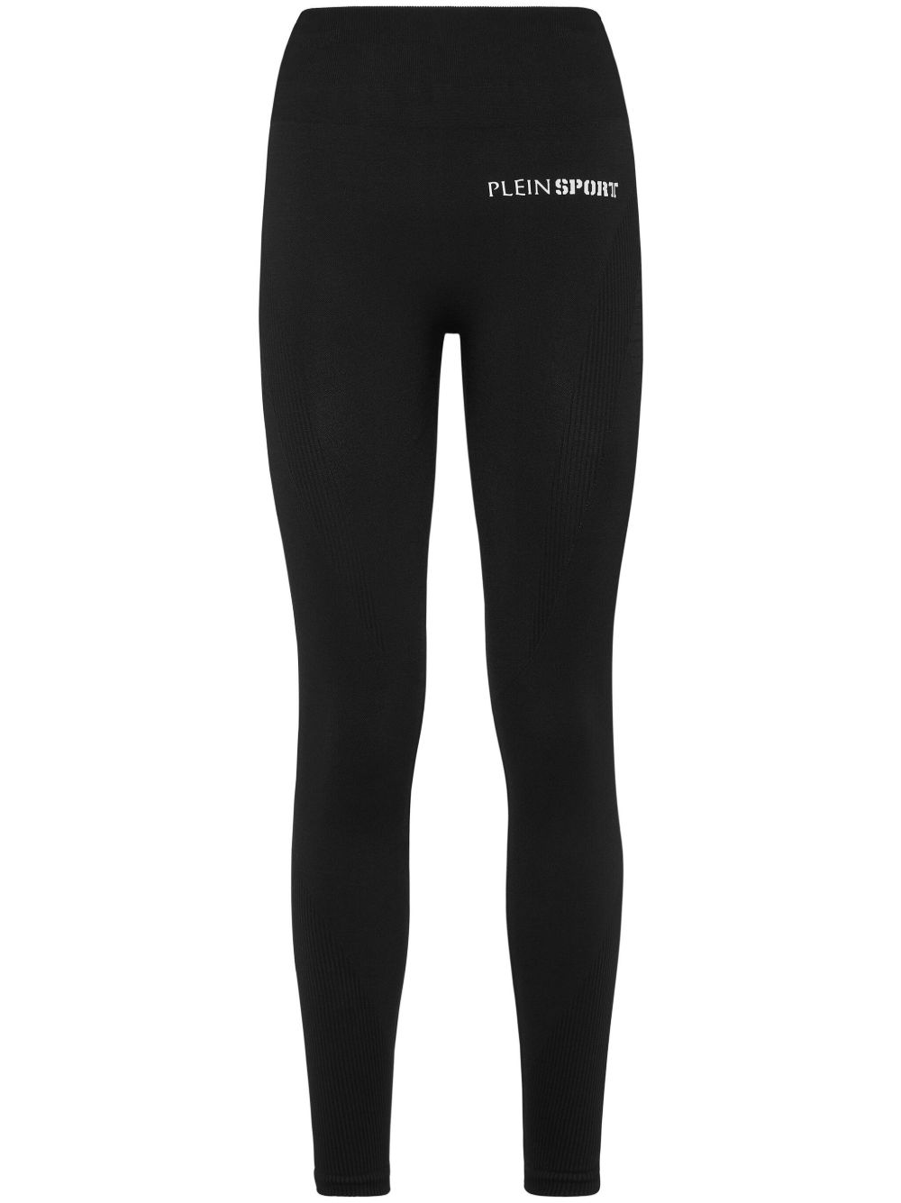 Plein Sport logo印花打底裤 - 黑色