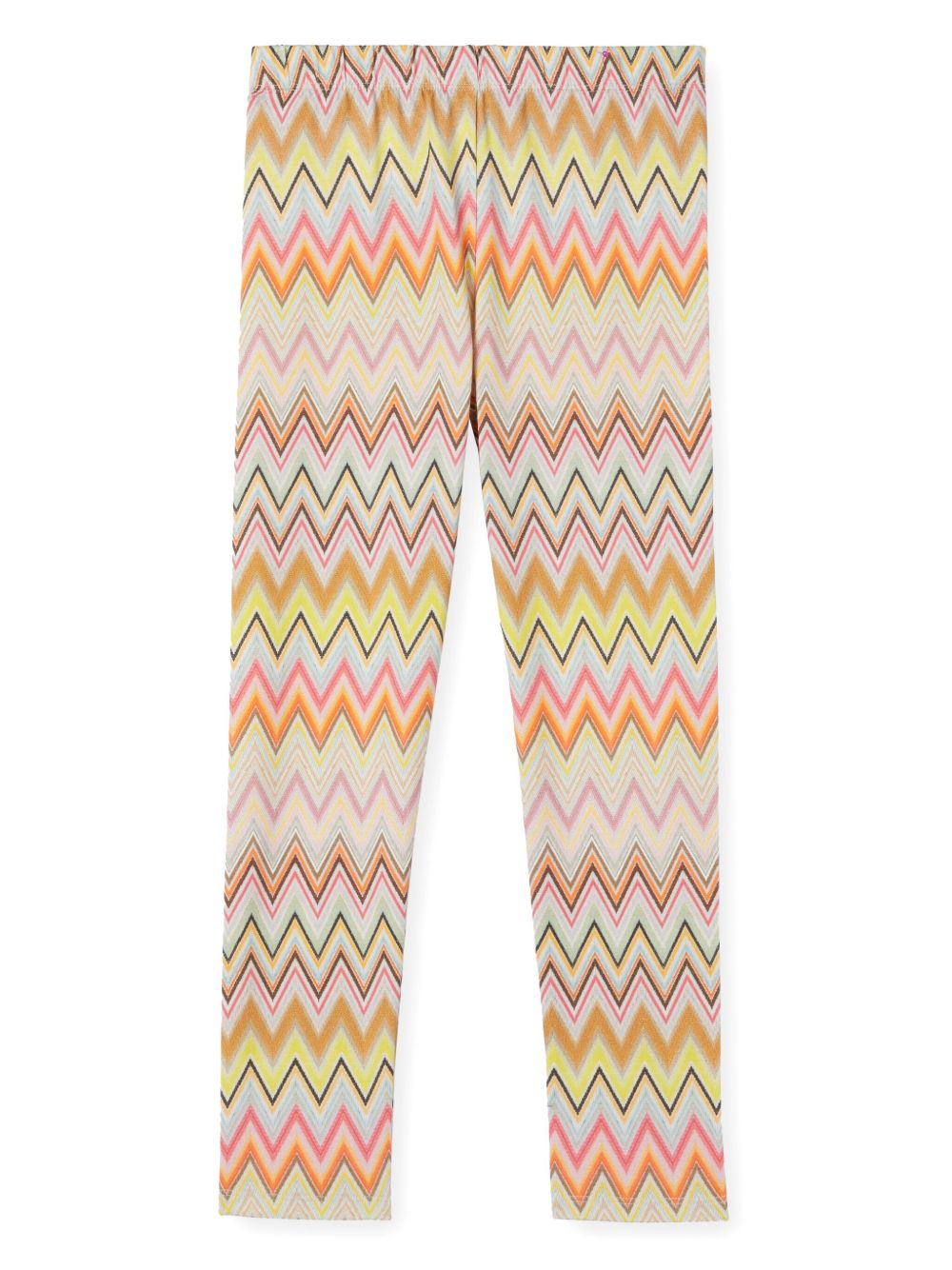 Missoni Kids Z字形图案印花打底裤 - 中性色
