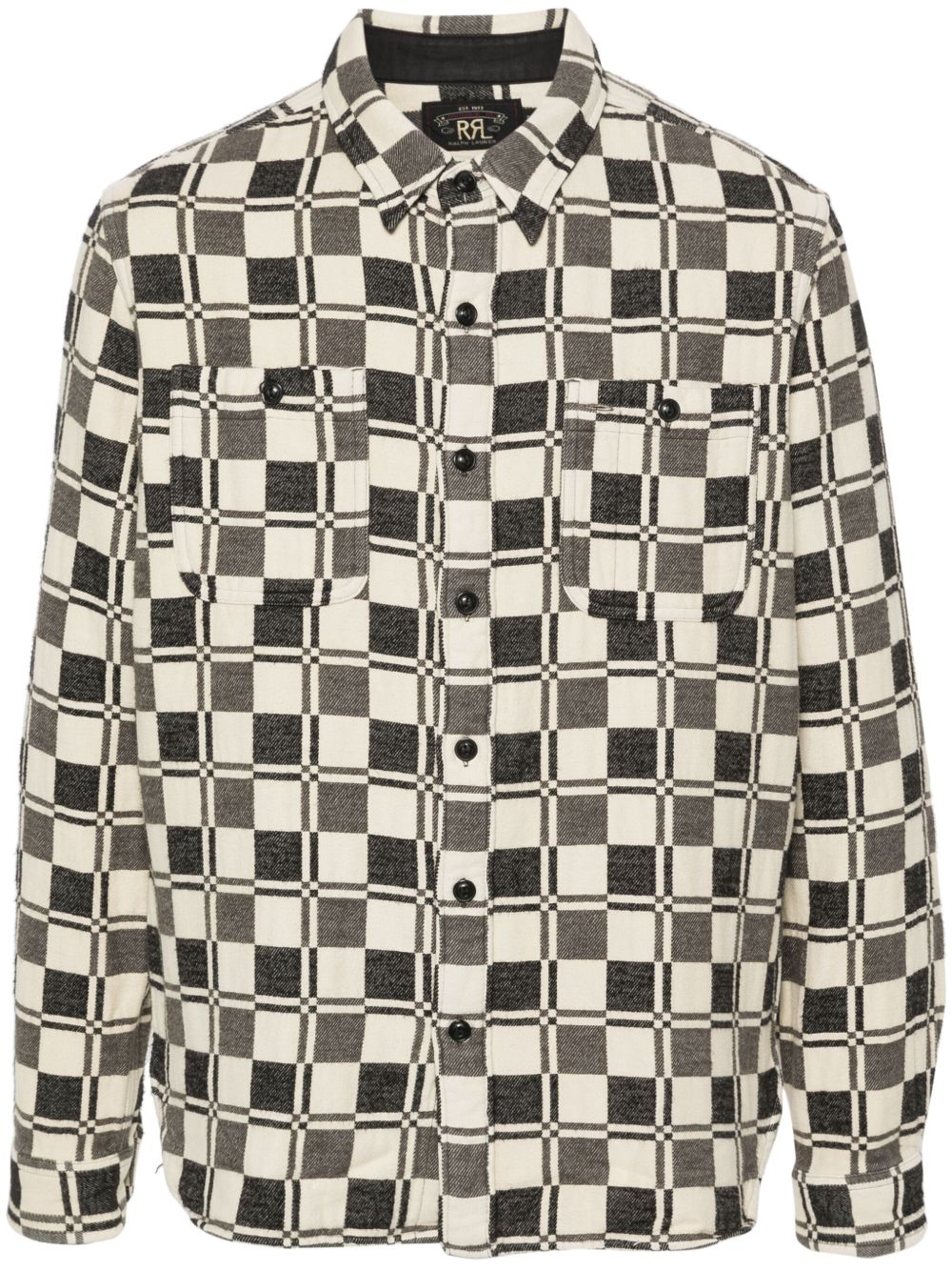 Ralph Lauren RRL 格纹长袖衬衫 - 黑色