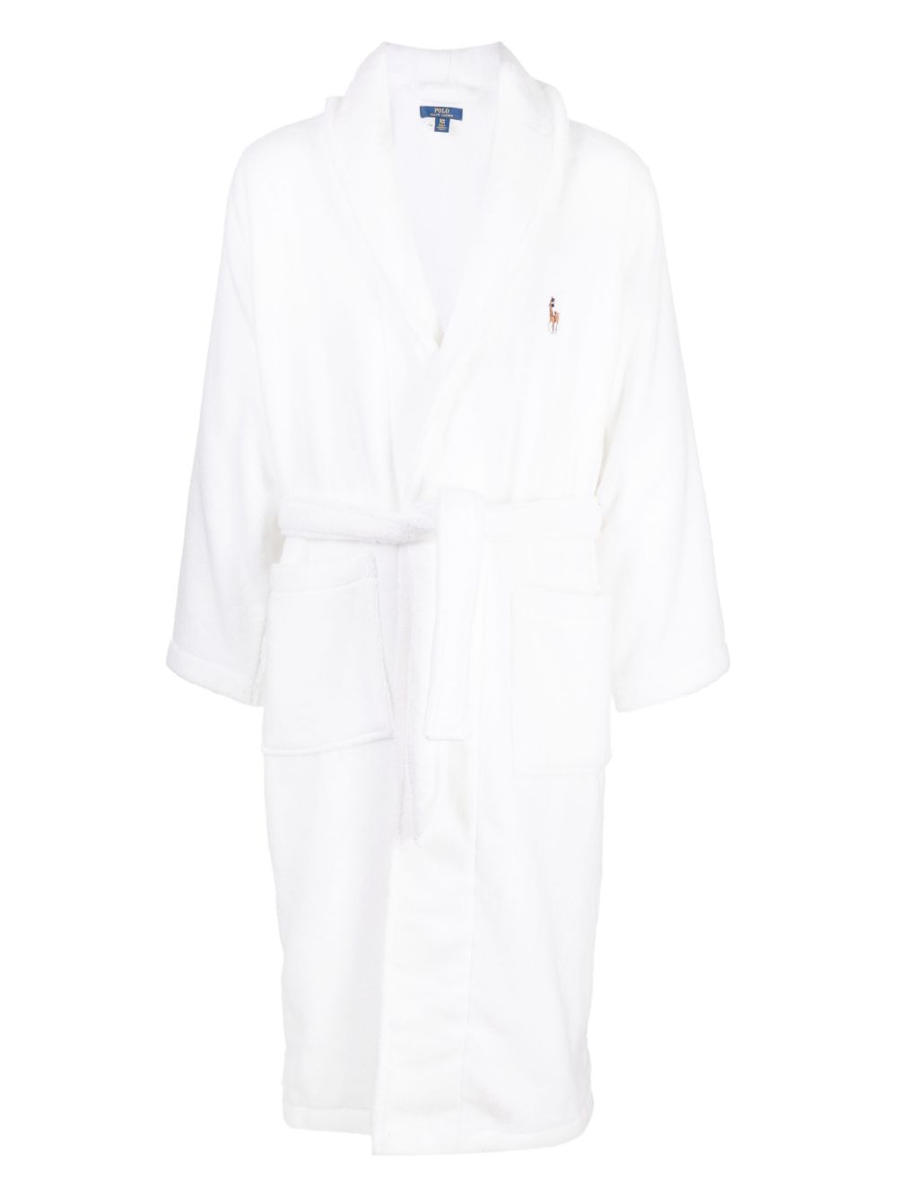 Polo Ralph Lauren 刺绣logo毛巾布效果睡袍 - 白色