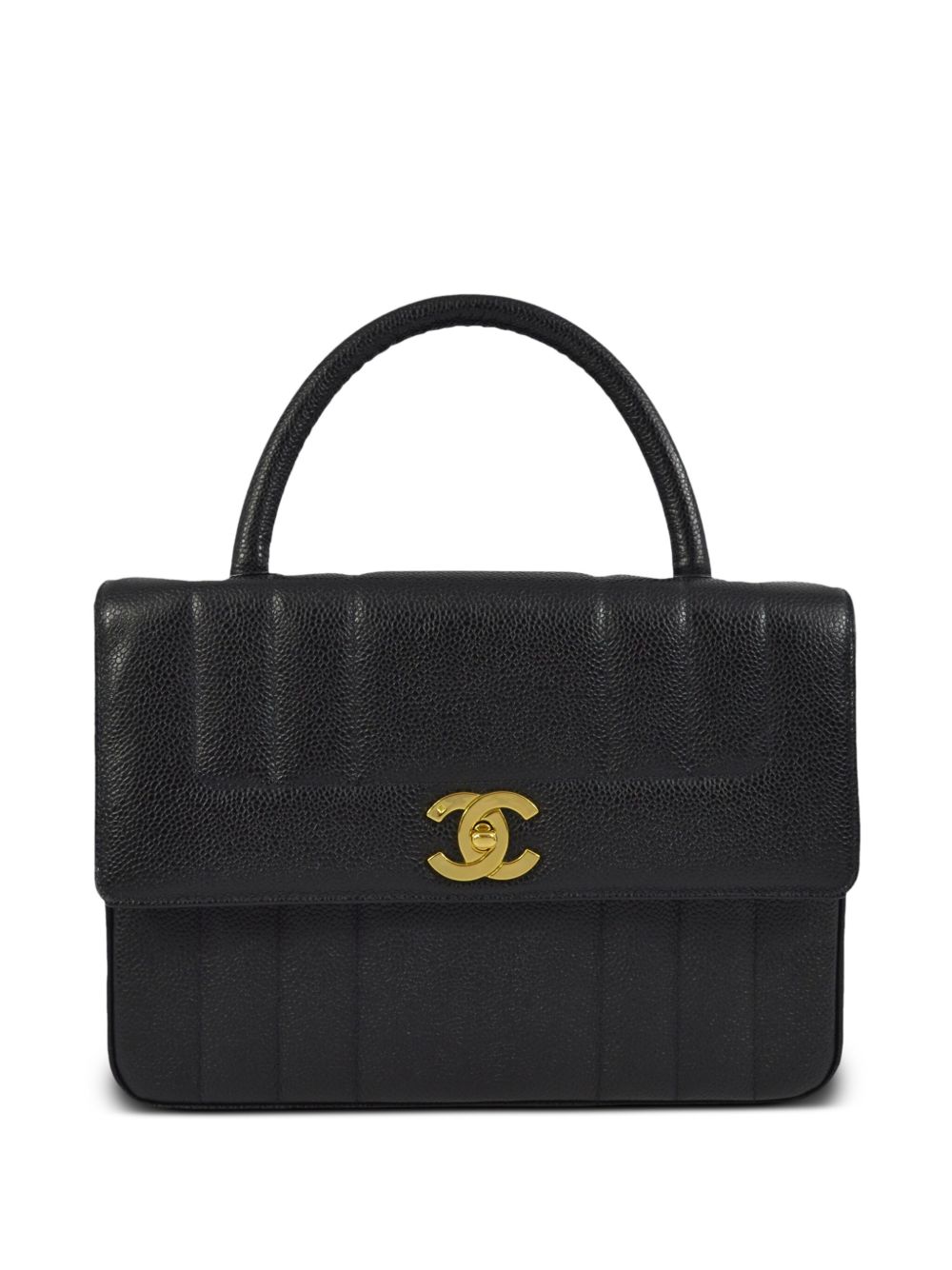 CHANEL Pre-Owned CC 旋扣手提包（1995年典藏款） - 黑色