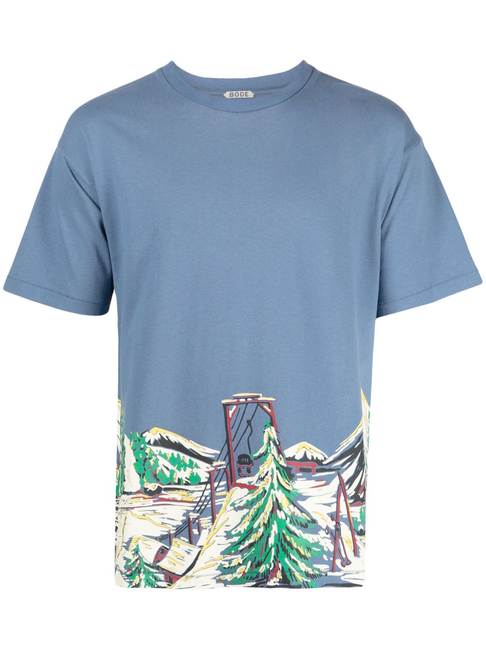 BODE Ski Lift 棉T恤 - 蓝色