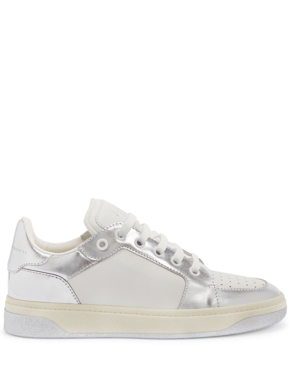Giuseppe Zanotti 标贴皮质运动鞋 - 白色