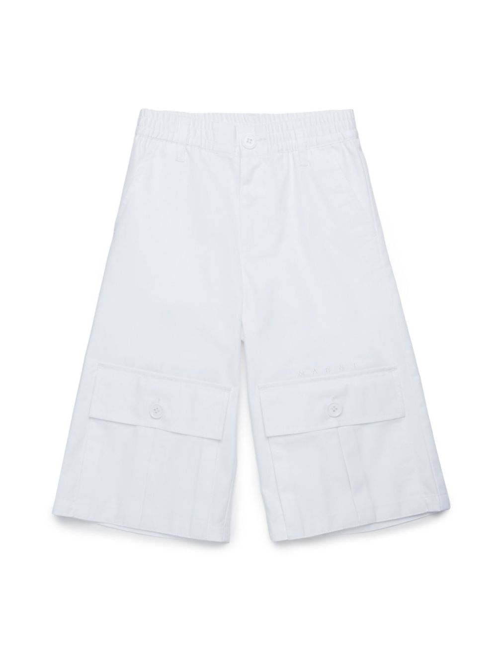 Marni Kids 经典棉短裤 - 白色