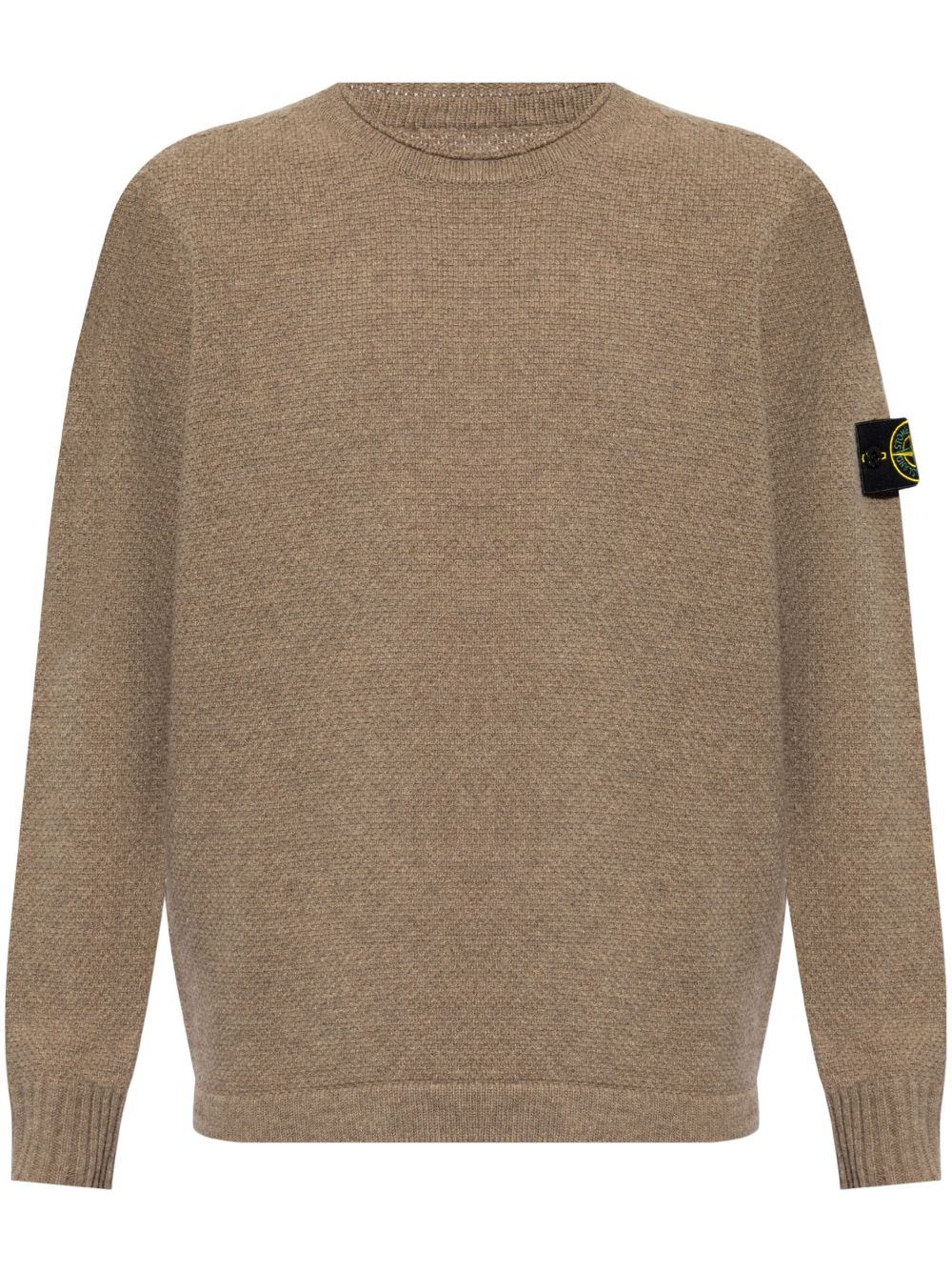 Stone Island 罗盘徽章圆领毛衣 - 褐色
