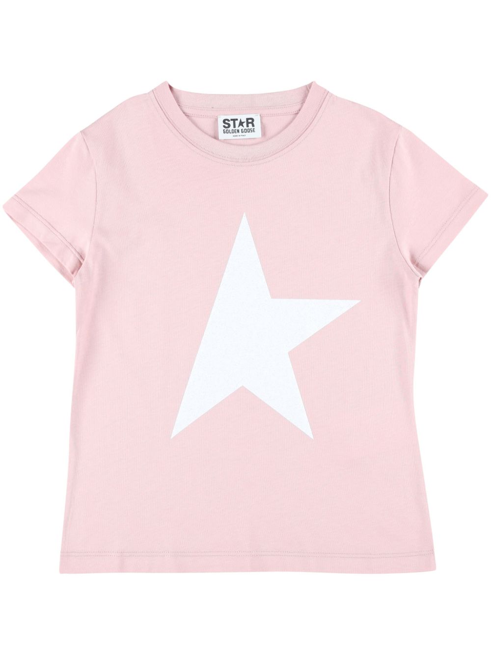 Golden Goose Kids 星星印花棉T恤 - 粉色