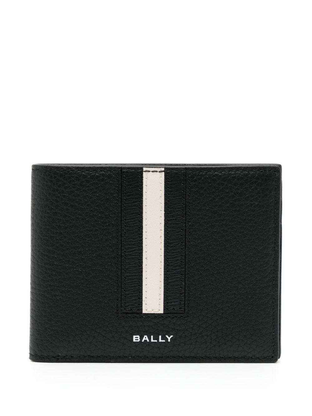 Bally logo印花皮质钱包 - 黑色