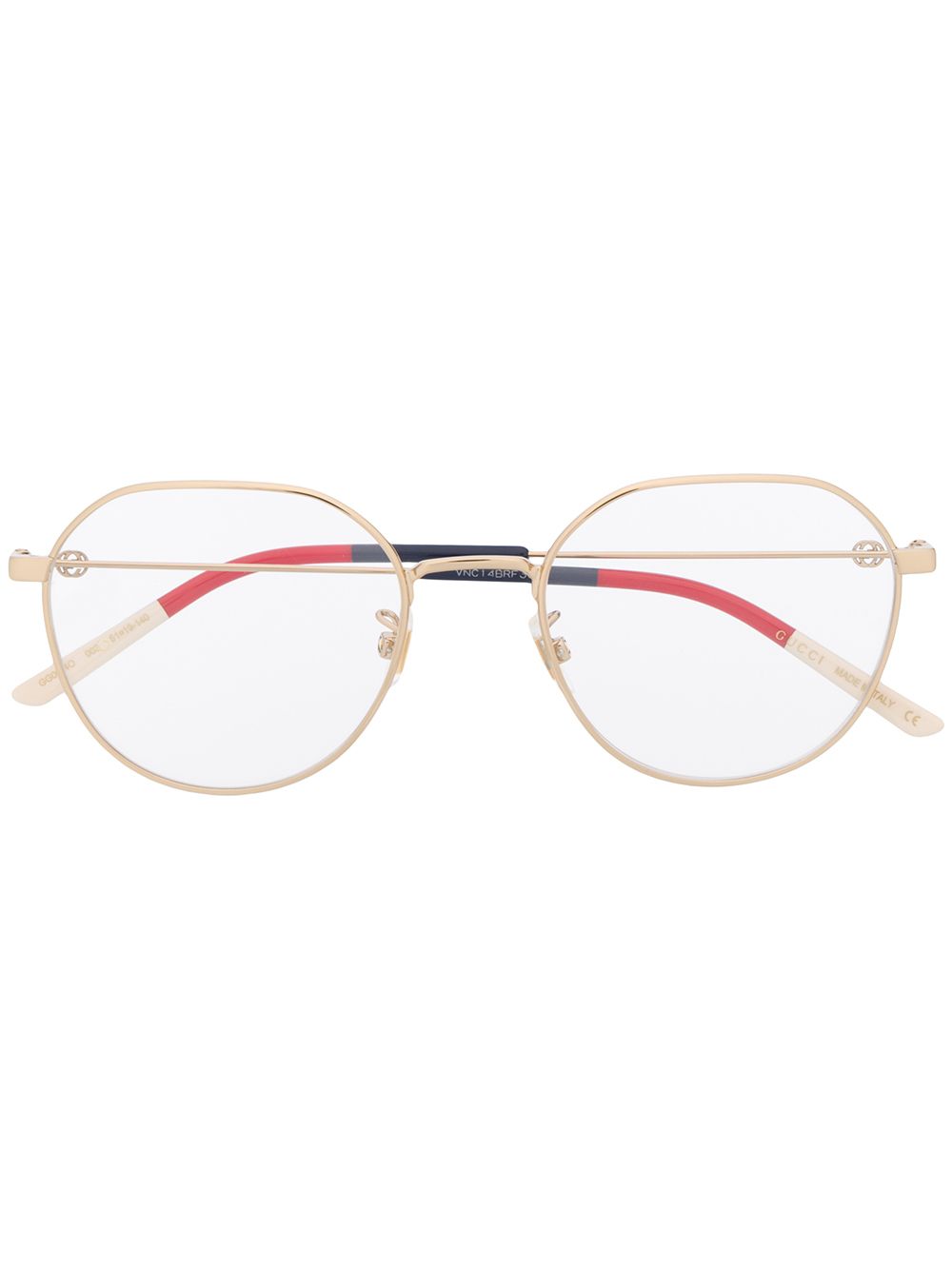 Gucci Eyewear GG0684O 圆框眼镜 - 金色