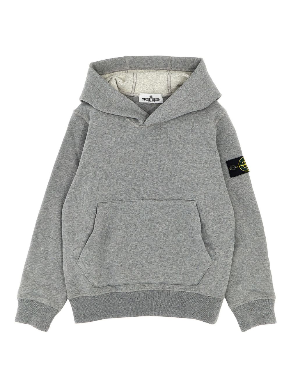 Stone Island Junior 罗盘徽章连帽衫 - 灰色