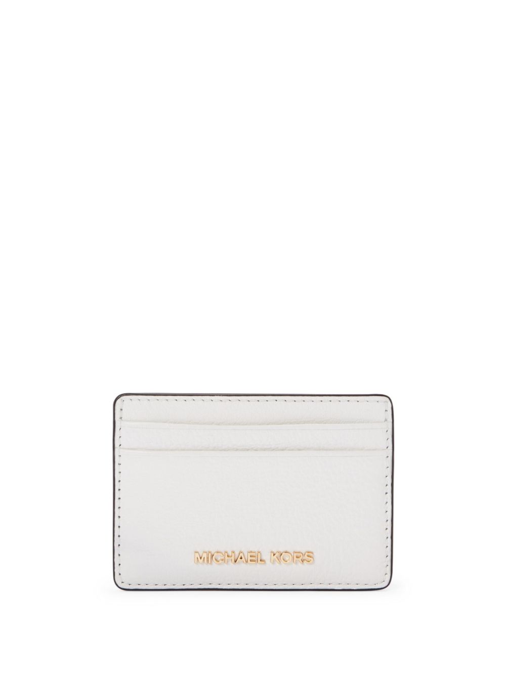 Michael Kors 纹理皮质卡夹 - 白色