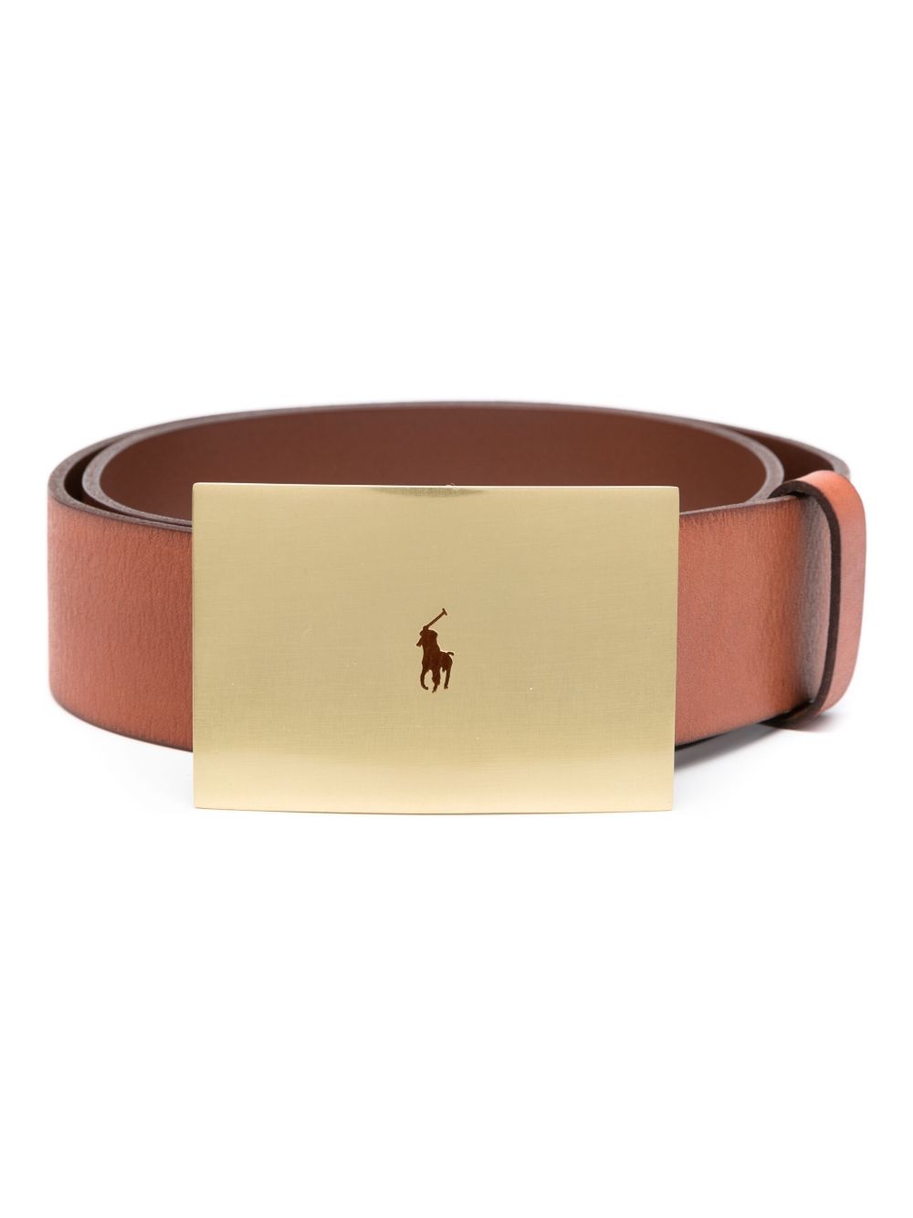 Polo Ralph Lauren Polo Pony 皮质腰带 - 褐色
