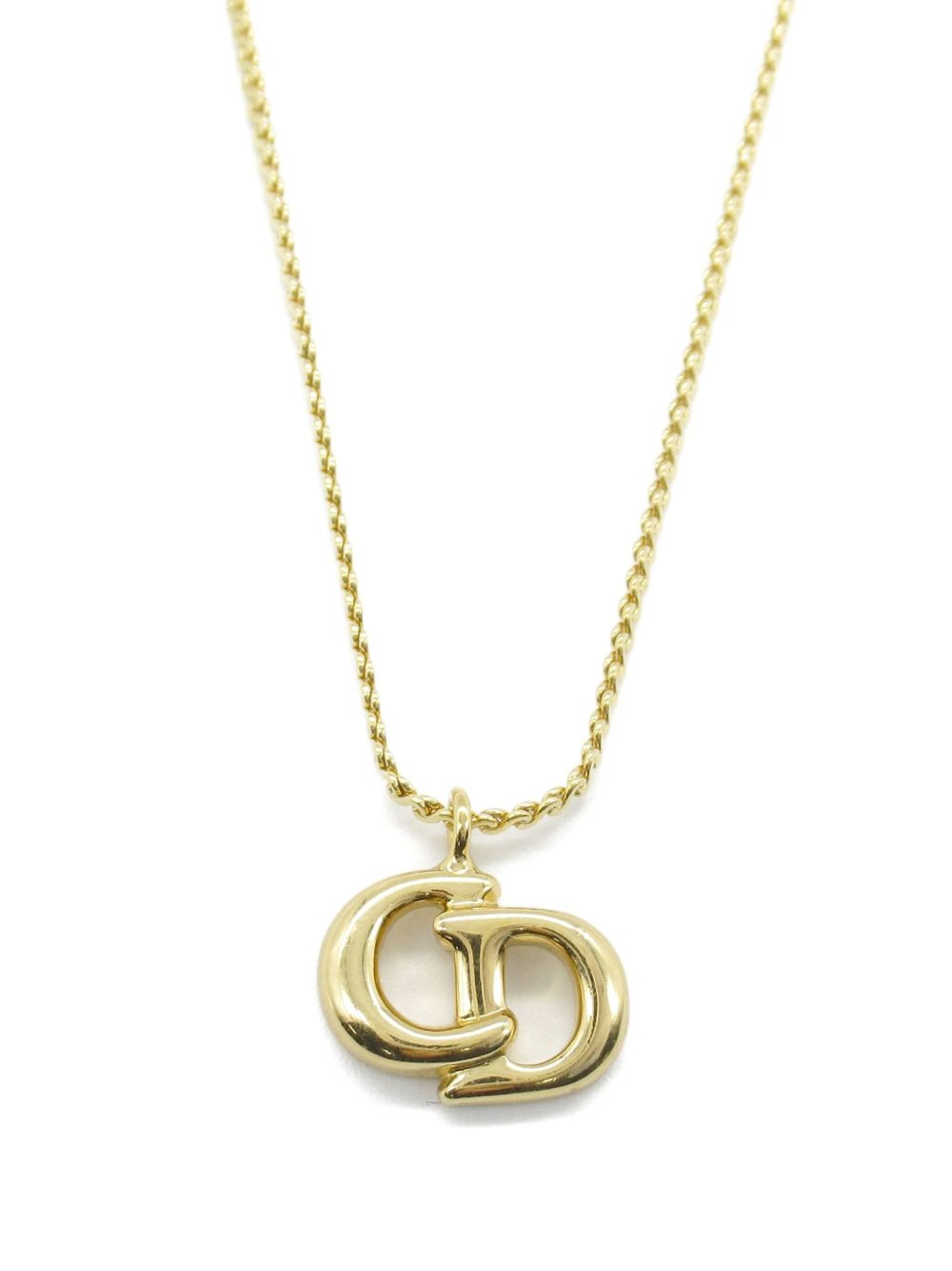 Christian Dior Pre-Owned logo吊饰项链（2010年代典藏款） - 金色
