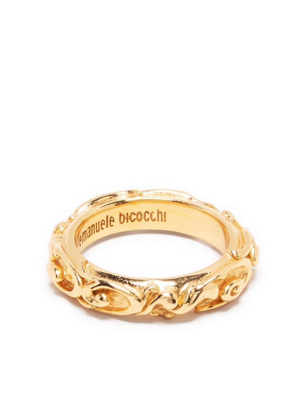 Emanuele Bicocchi Gold Arabesque 指环戒指 - 金色