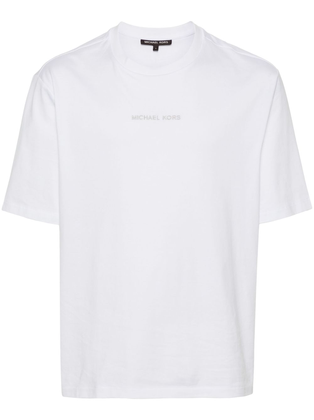 Michael Kors logo刺绣棉T恤 - 白色