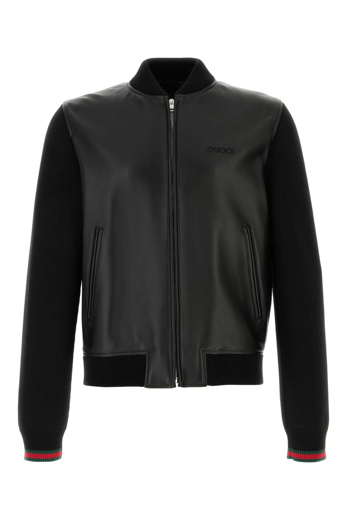 Gucci Leather Bomber Jacket