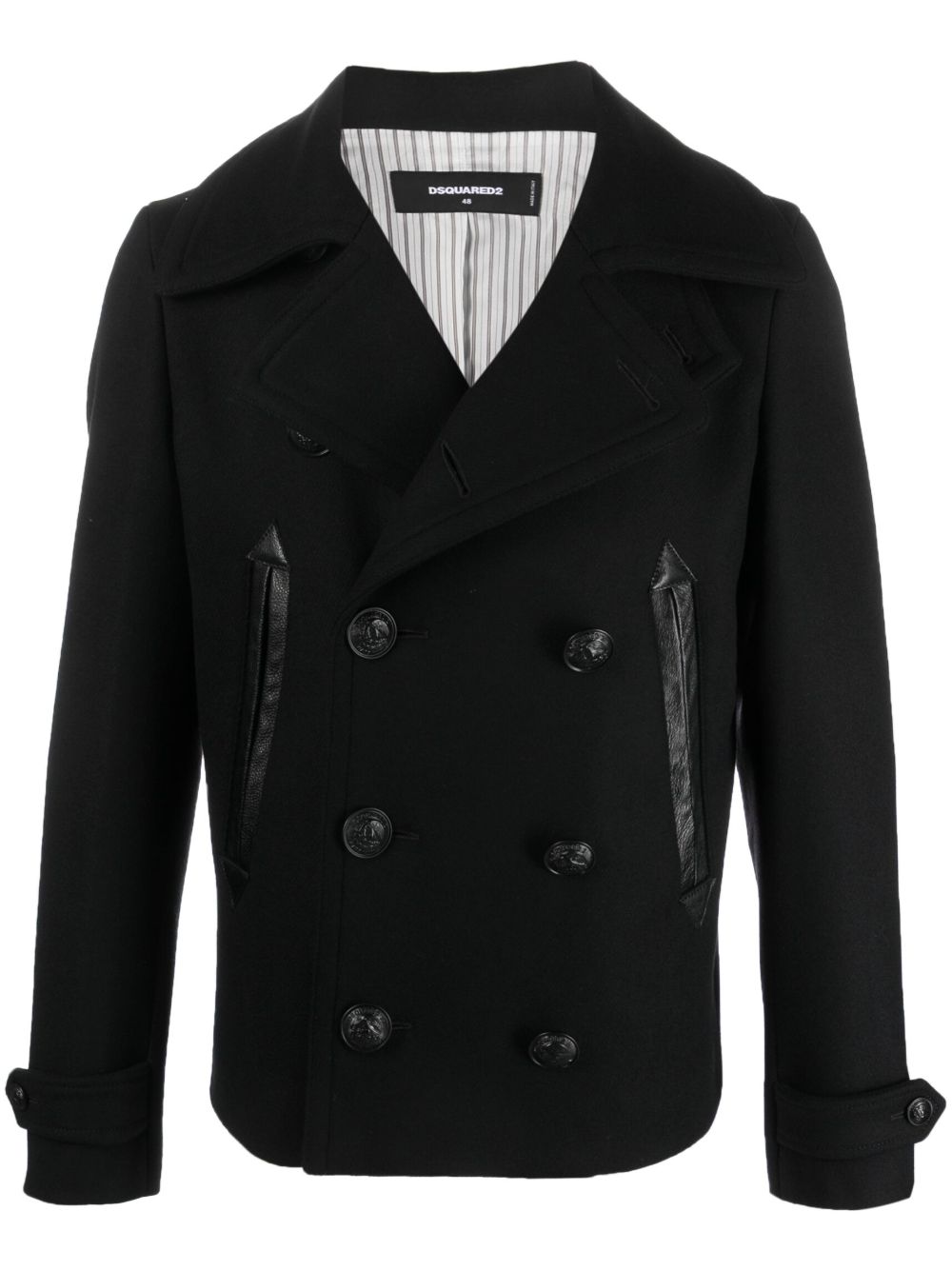 DSQUARED2 双排扣夹克 - 黑色
