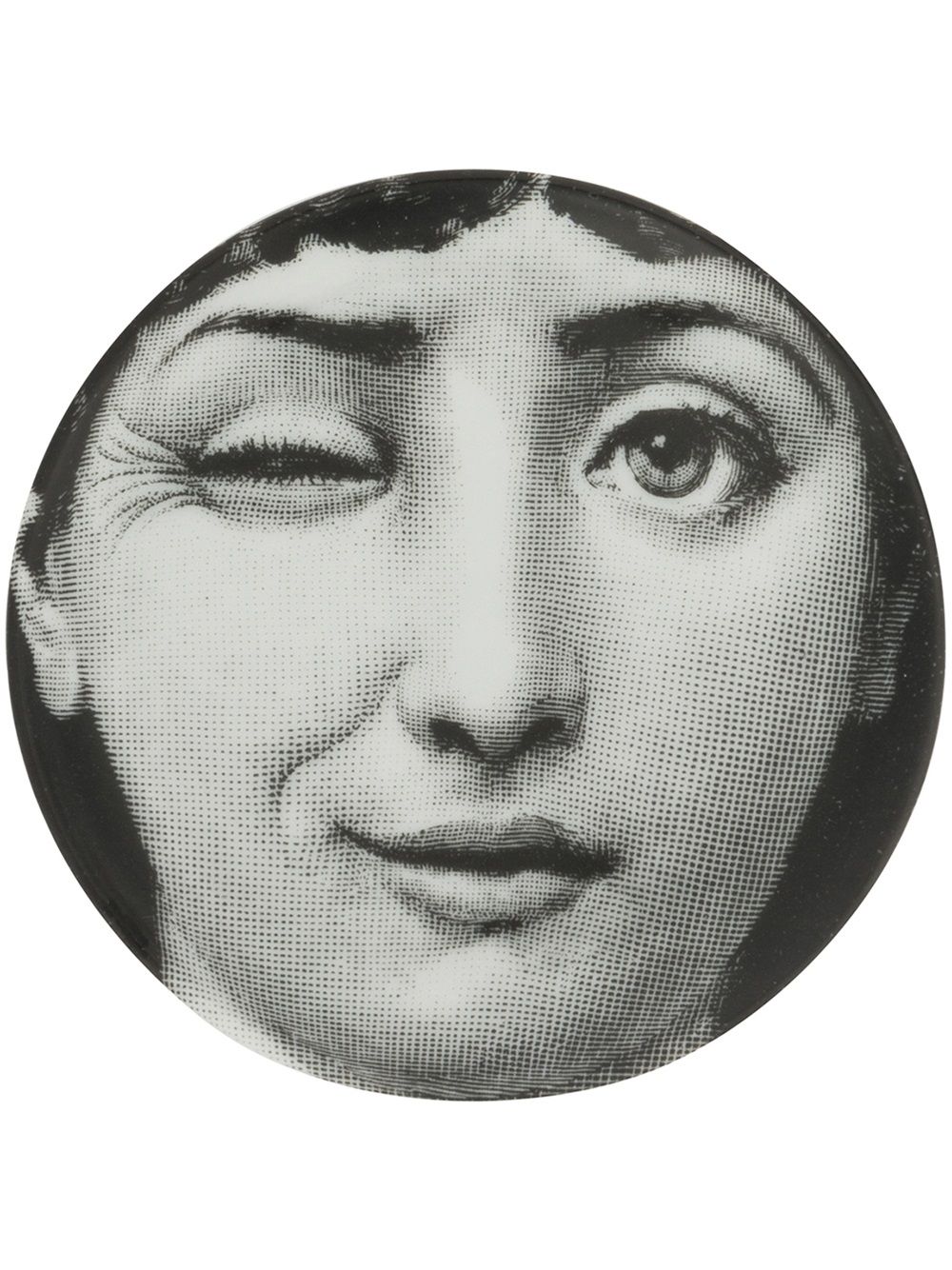 Fornasetti 眨眼瓷盘 - 黑色
