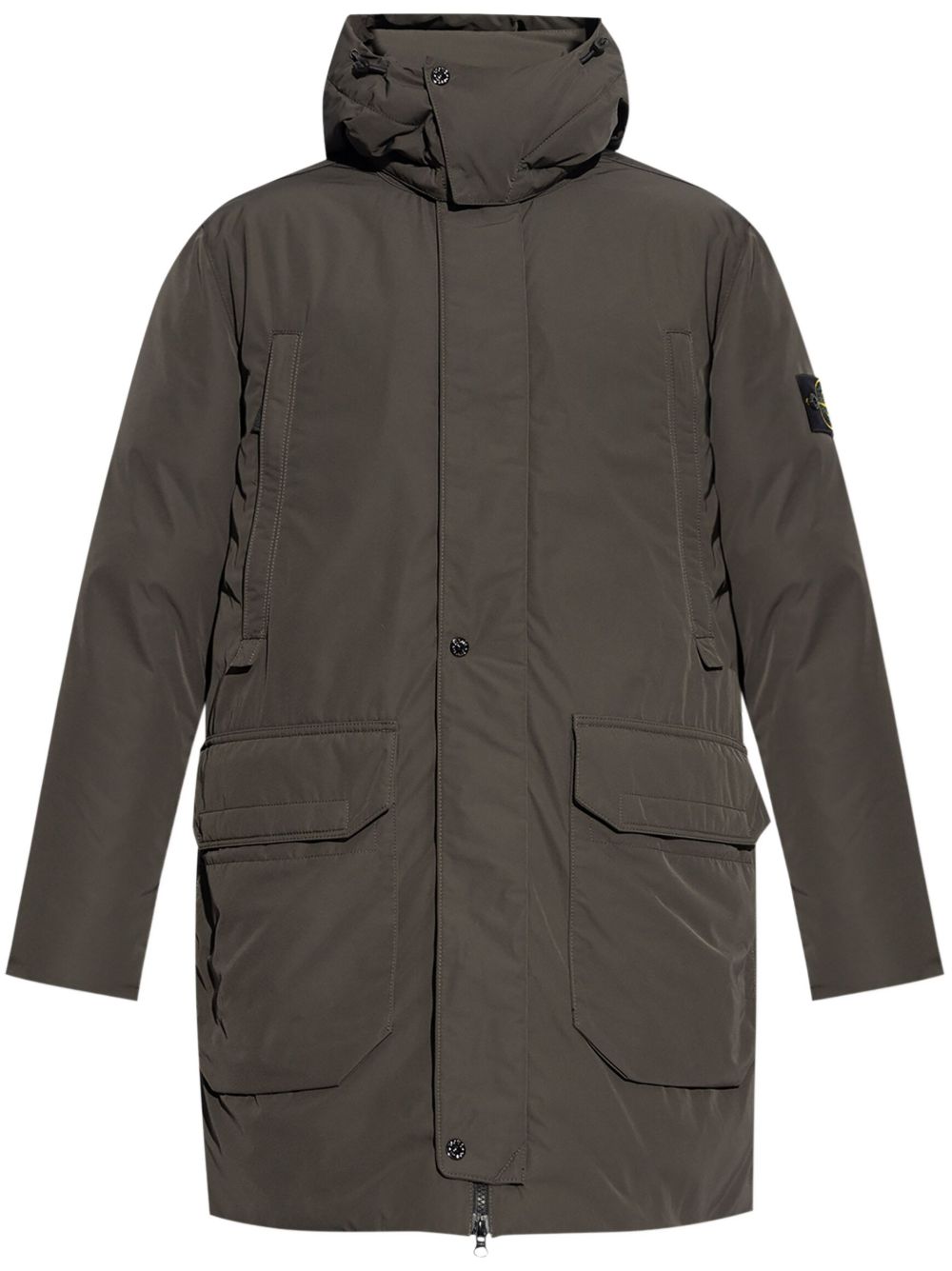 Stone Island 罗盘徽章连帽夹克 - 灰色
