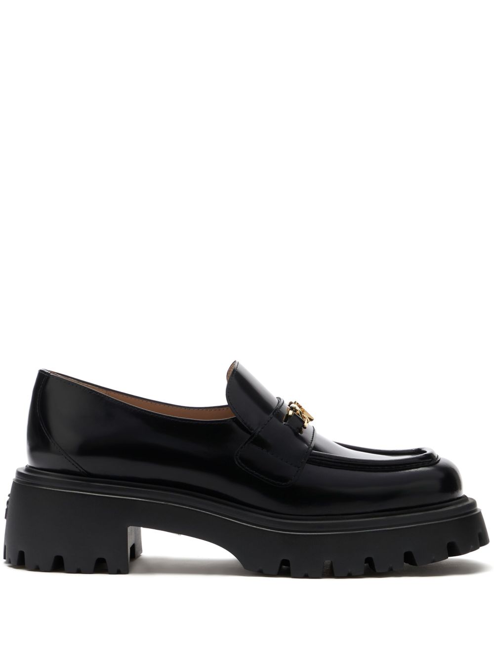 Stuart Weitzman 皮质乐福鞋 - 黑色