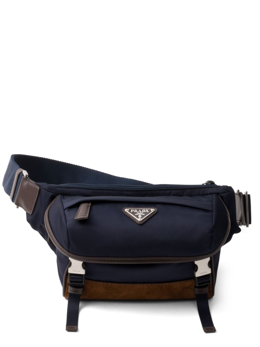 Prada 三角形logo邮差包 - 蓝色