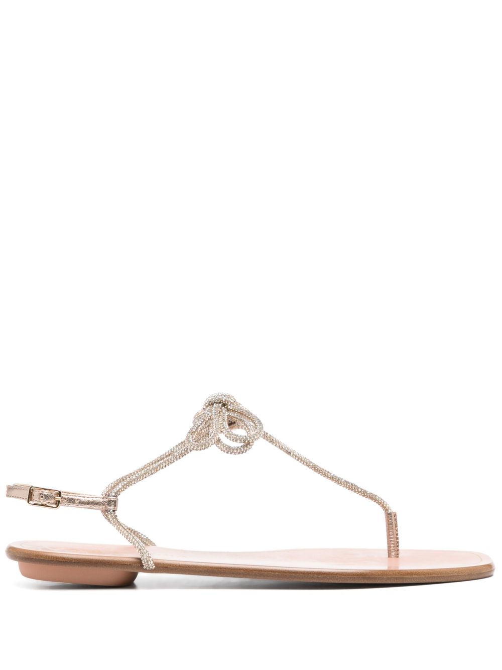 Aquazzura Capri Nights 皮质凉鞋 - 金色