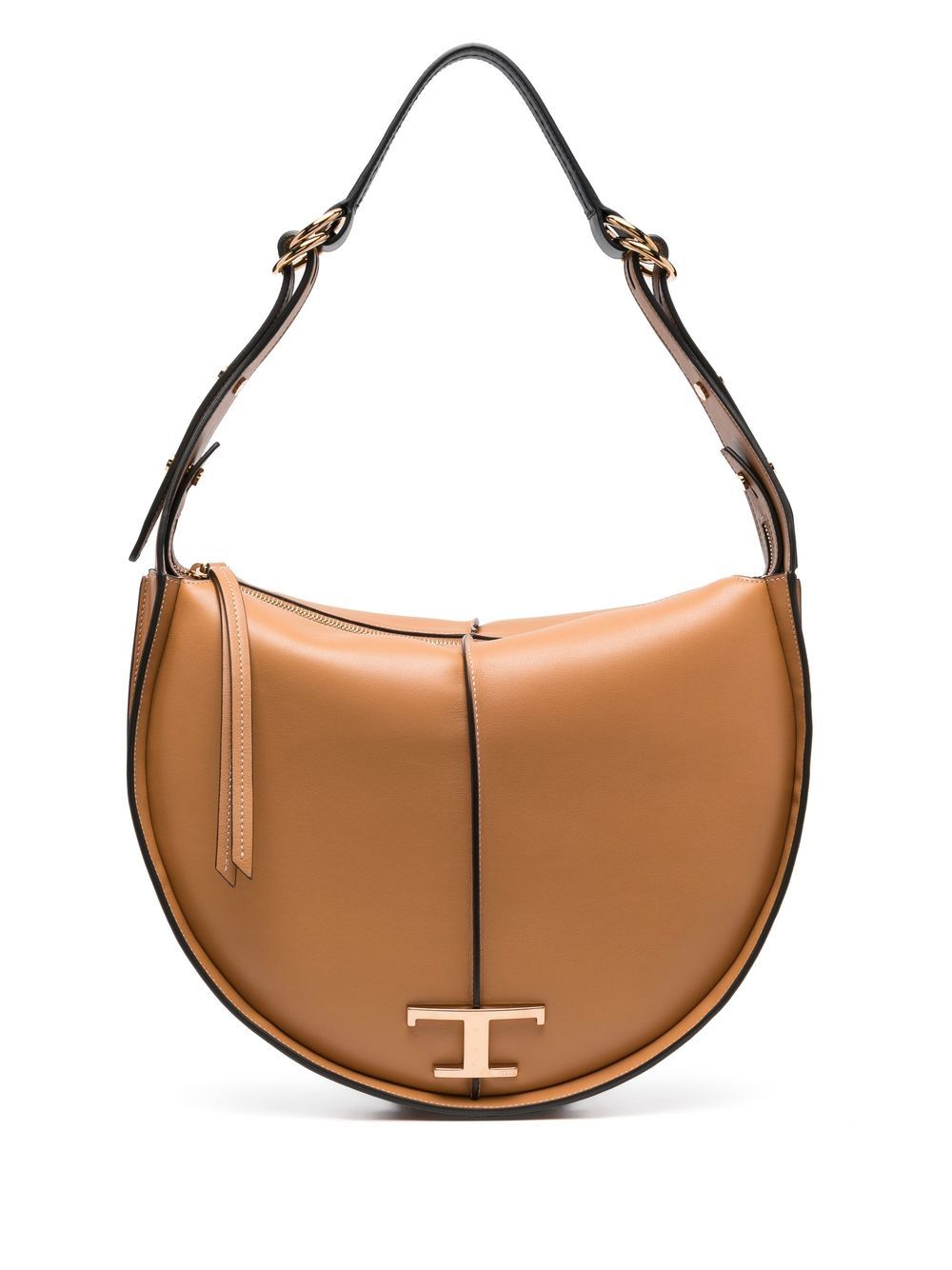 Tod's 托德斯 logo标牌皮质托特包 - 褐色
