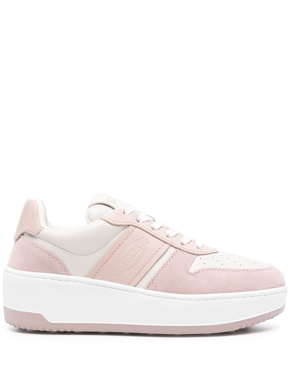 Tod's logo印花皮质运动鞋 - 中性色