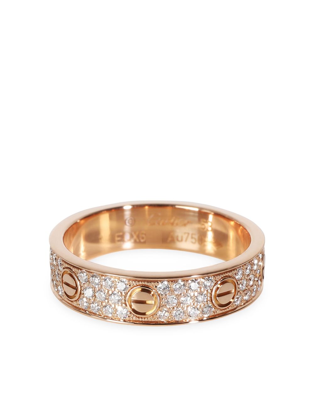 Cartier 18K玫瑰金 Love 钻石结婚戒指 - 粉色