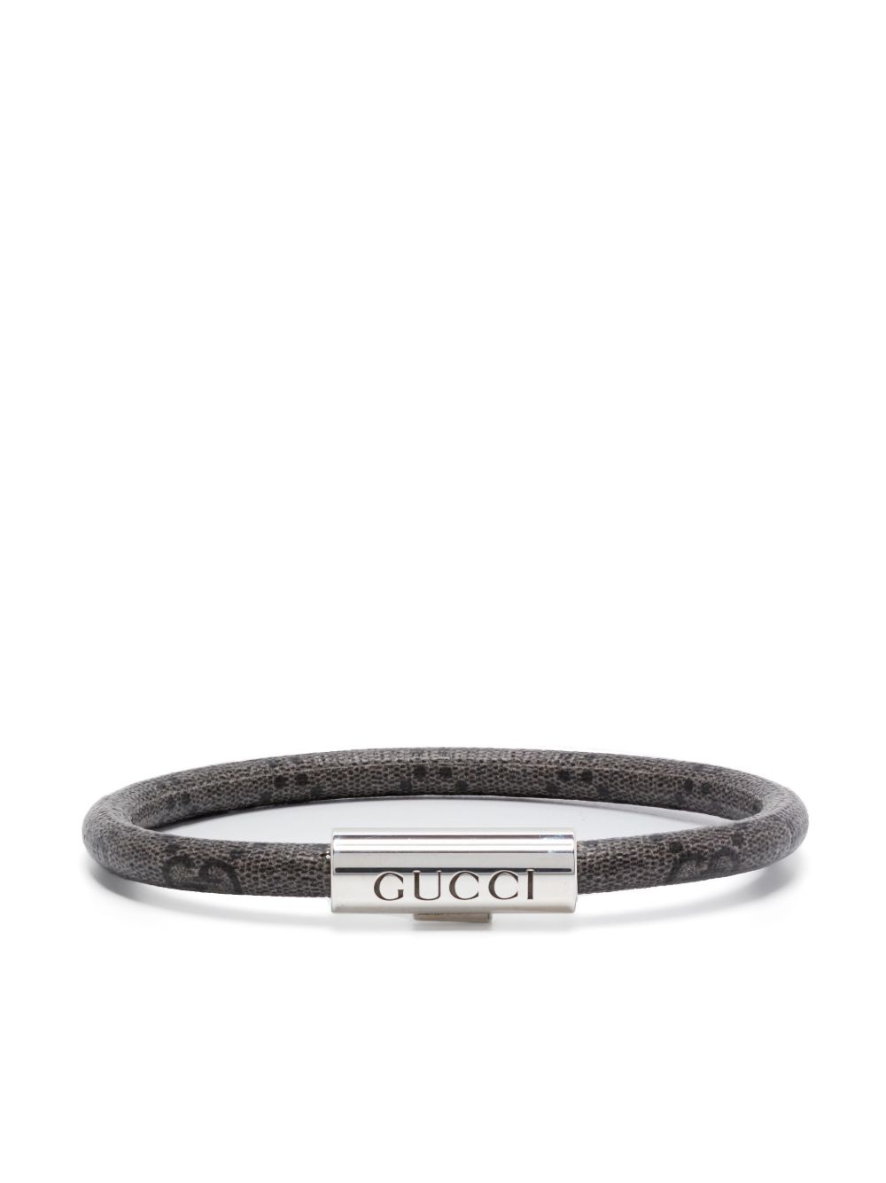 Gucci 纯银 Trademark GG Supreme 手链 - 银色