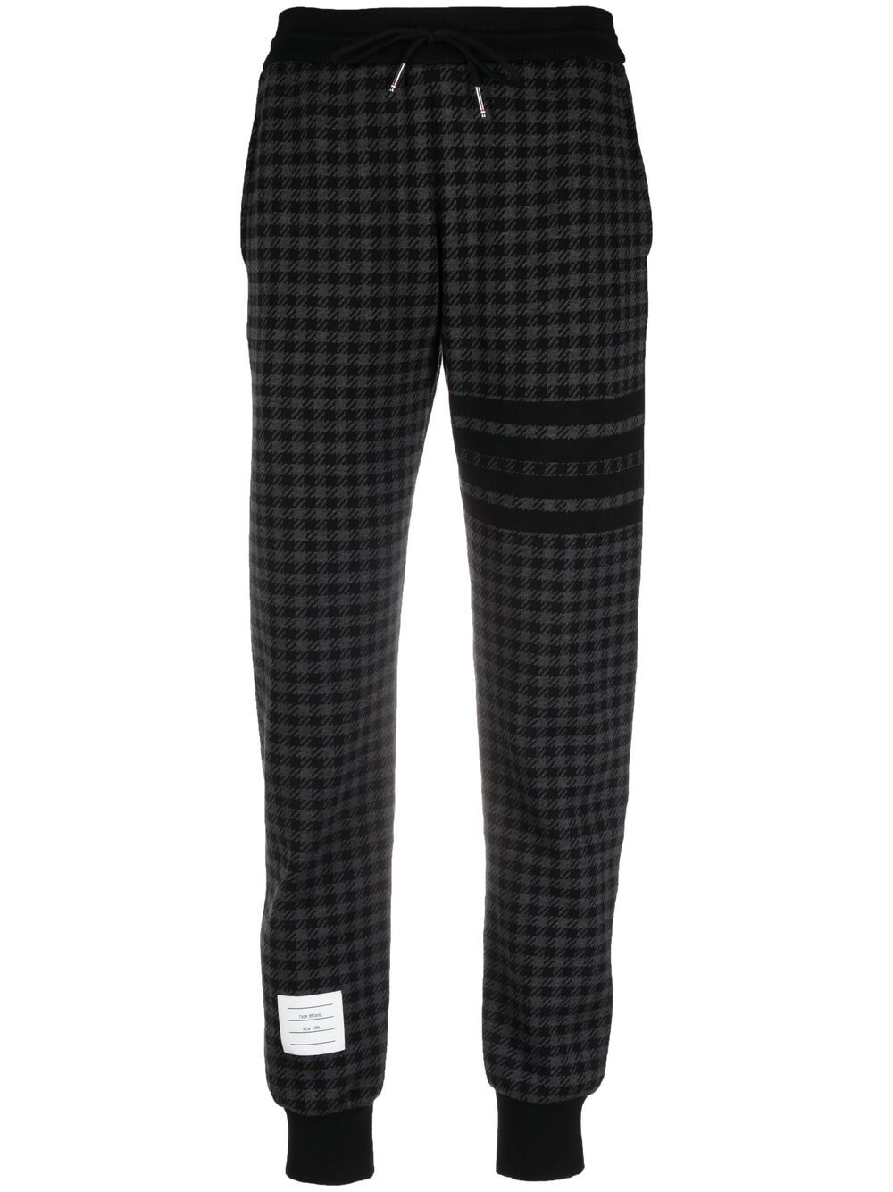 Thom Browne 4 条纹提花运动裤 - 黑色