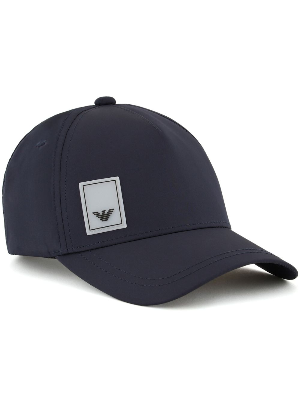 Emporio Armani 标贴棉棒球帽 - 蓝色