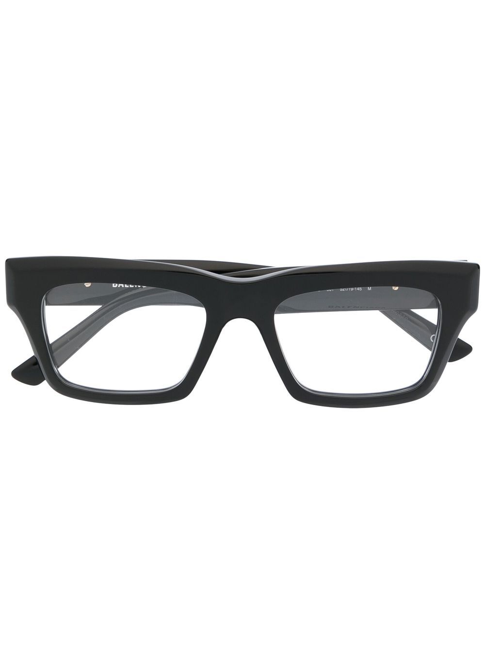Balenciaga Eyewear 巴黎世家 logo标牌方框眼镜 - 黑色