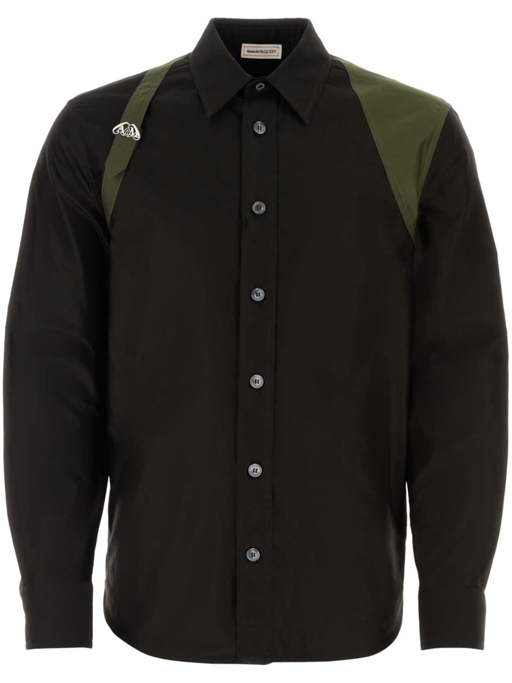 Alexander McQueen logo标牌衬衫 - 黑色