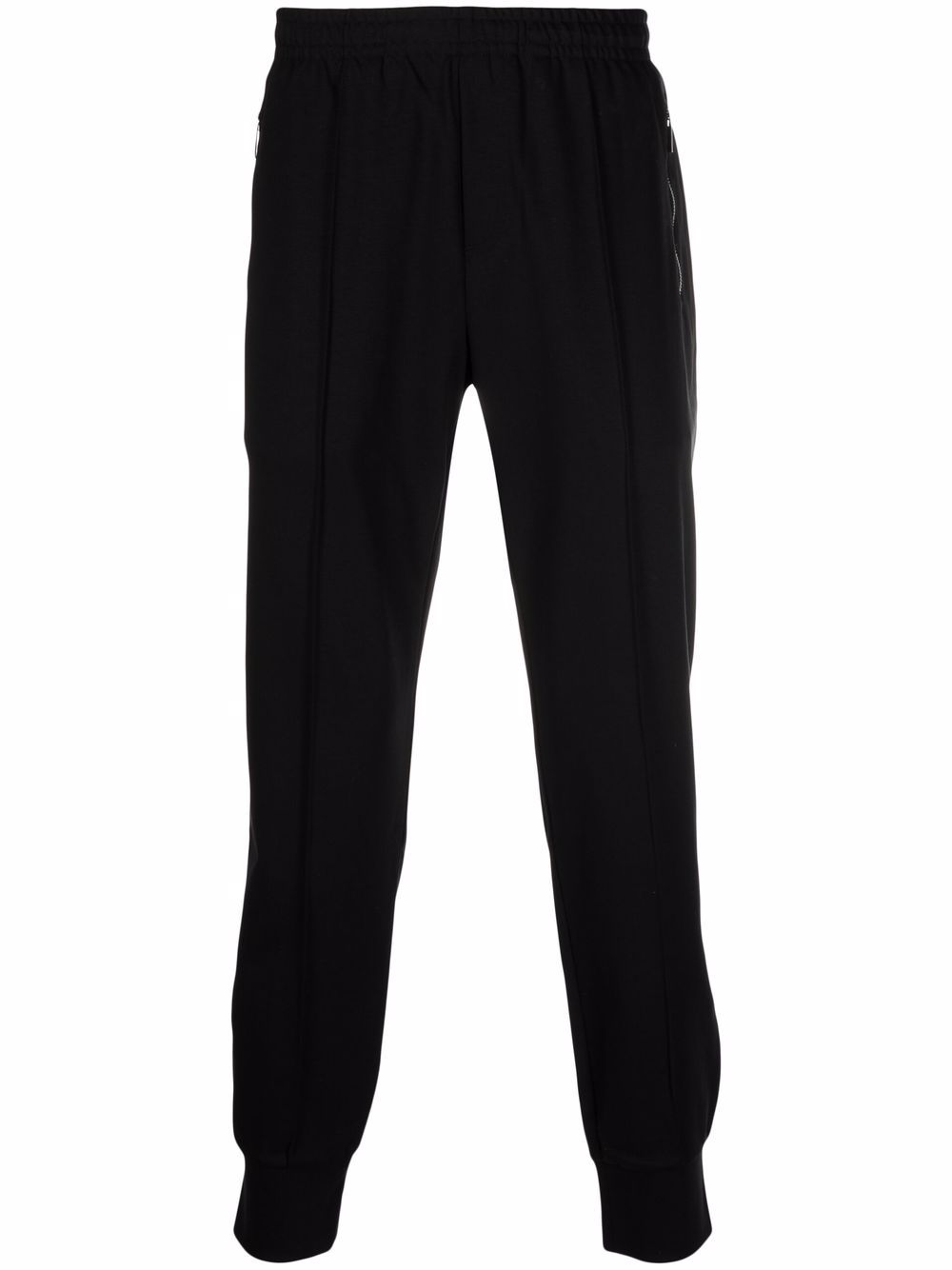 Emporio Armani 纯色修身运动裤 - 黑色