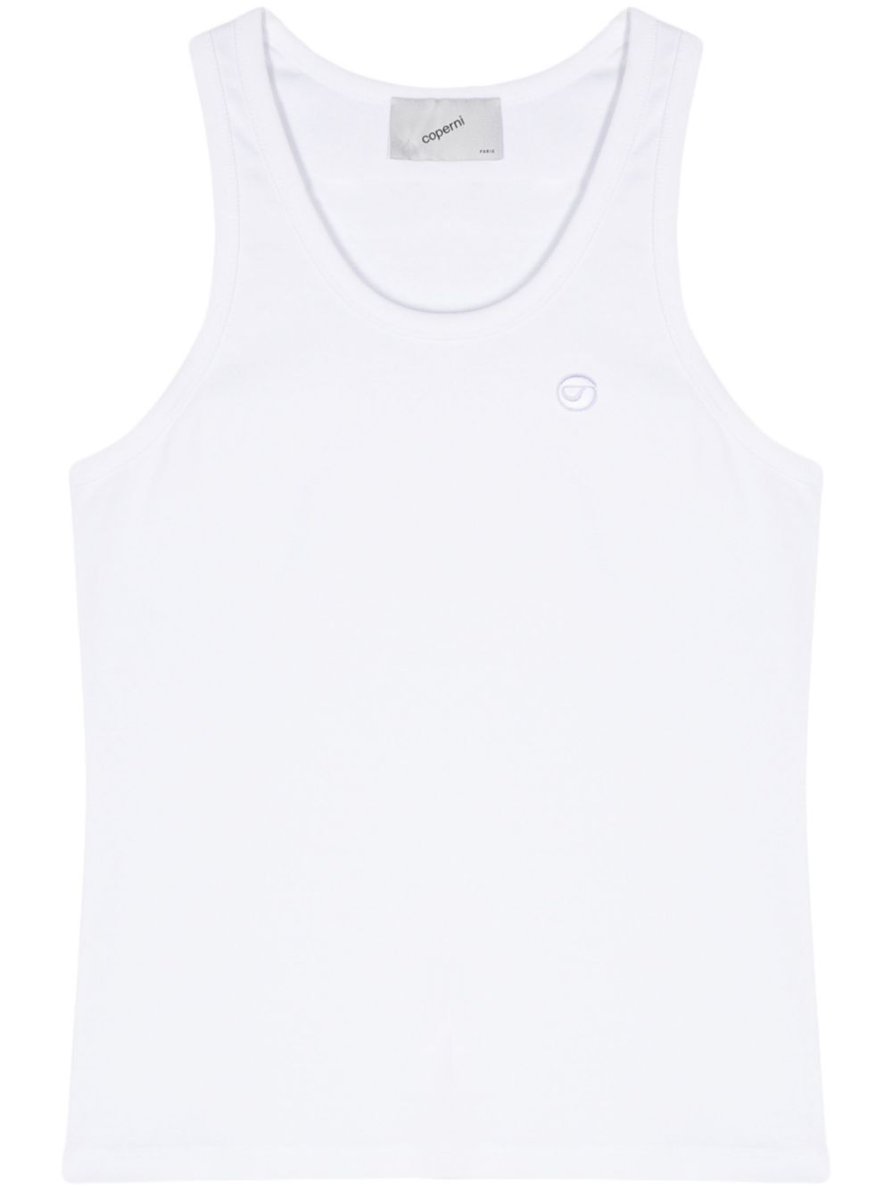 Coperni logo刺绣棉上衣 - 白色