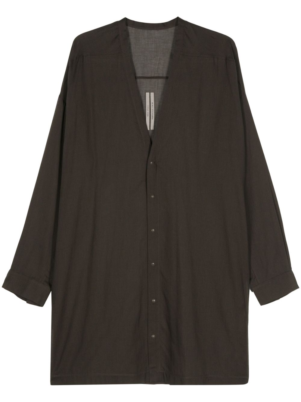 Rick Owens Larry 棉衬衫 - 灰色