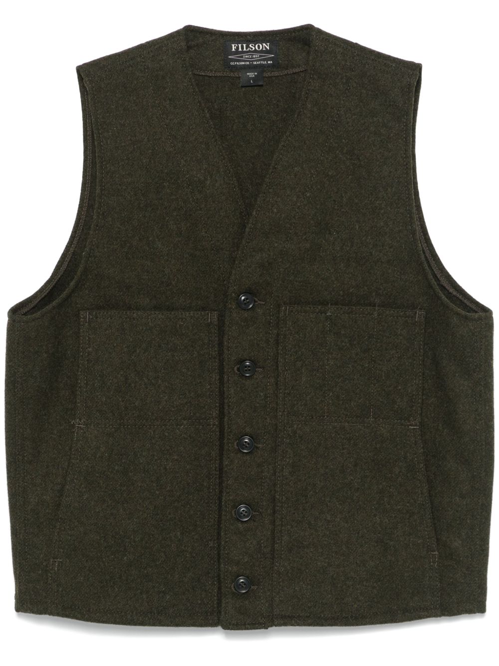 Filson Mackinaw 马甲 - 绿色