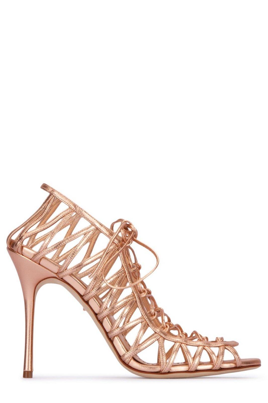 Manolo Blahnik Hamza 细带露趾凉鞋