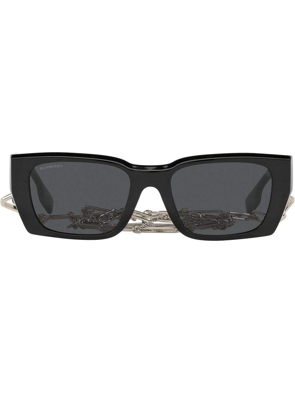 Burberry Eyewear 博柏利 Poppy 长方形框太阳眼镜 - 黑色